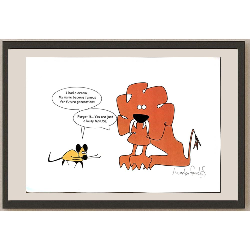 Martin Andres Favelis 29x21cm Orijinal Karikatür BOD05357