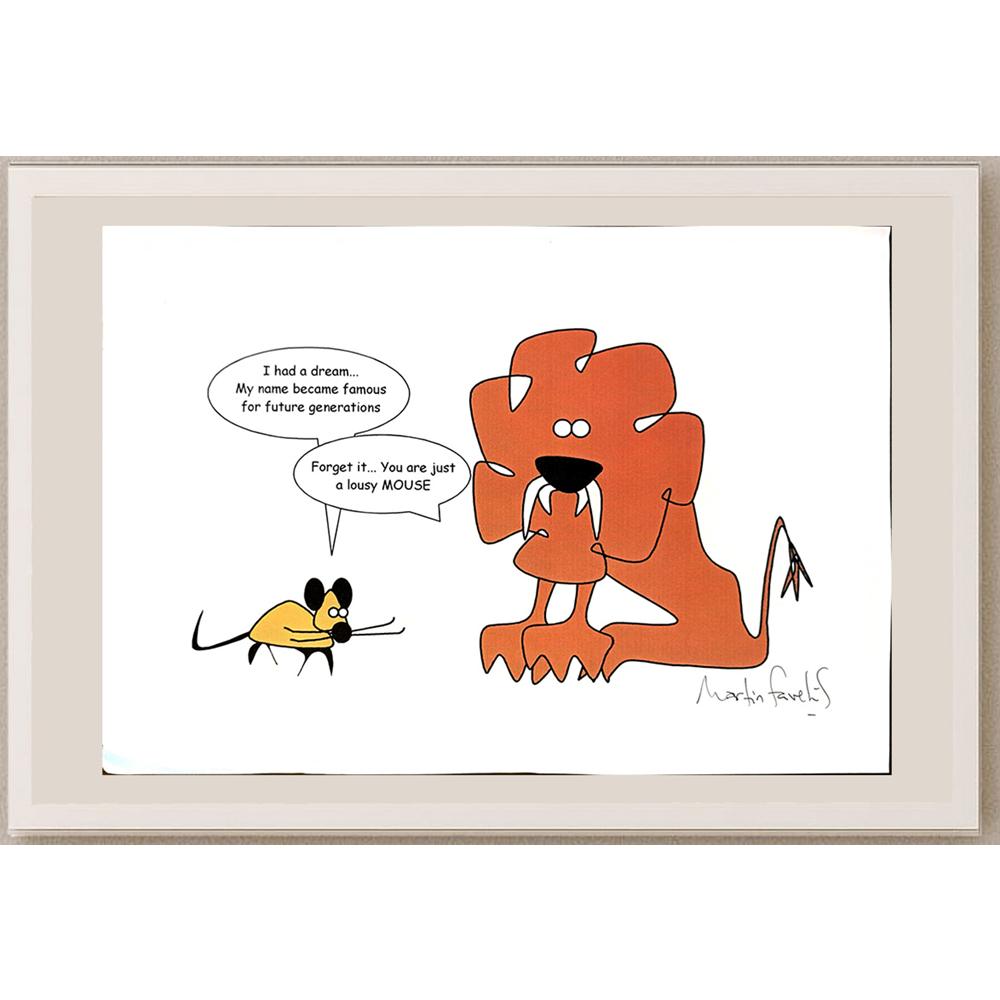 Martin Andres Favelis 29x21cm Orijinal Karikatür BOD05357
