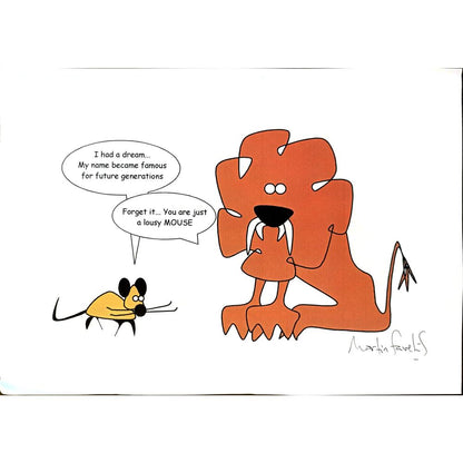Martin Andres Favelis 29x21cm Orijinal Karikatür BOD05357