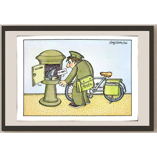 Hong Shun Hai 29x21cm Orijinal Karikatür BOD05360