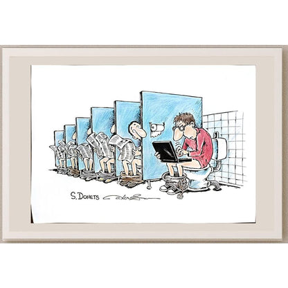 Sergei Donets 29x21cm Orijinal Karikatür BOD05361