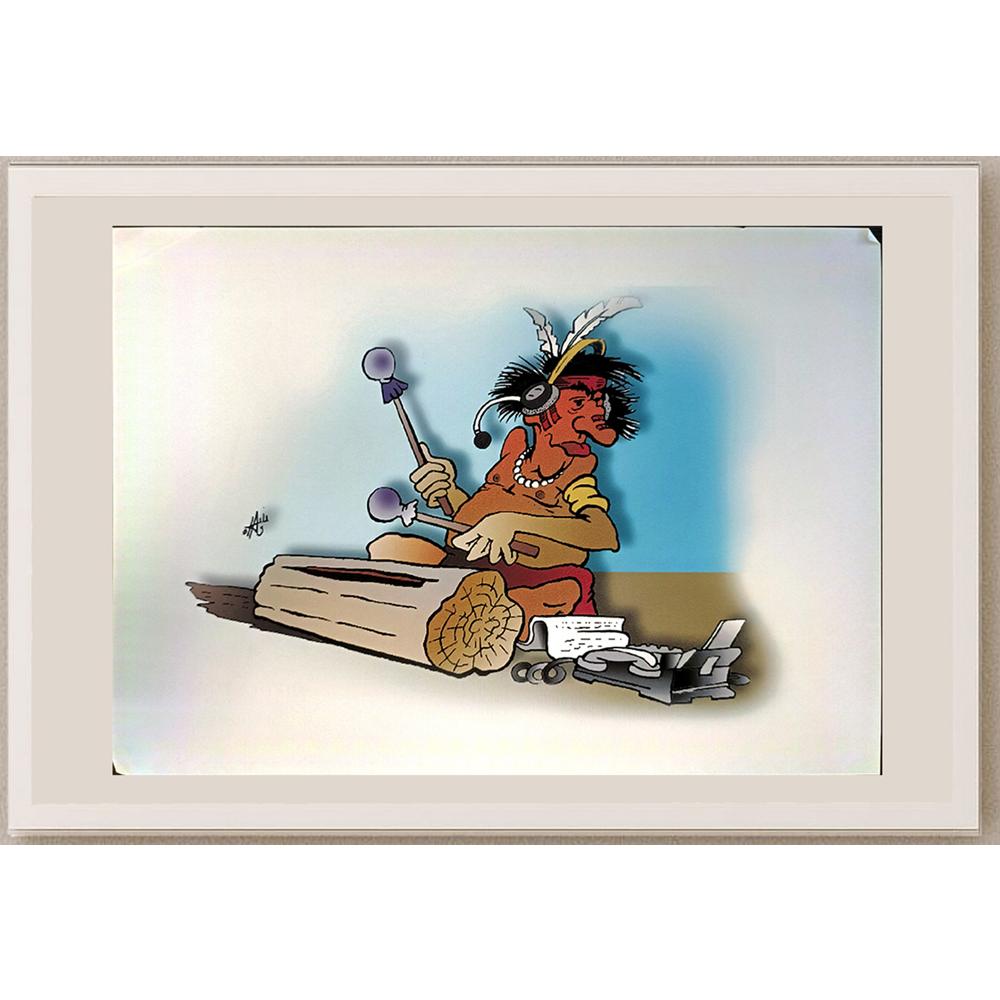 Nikola Otas 29x21cm Orijinal Karikatür BOD05362