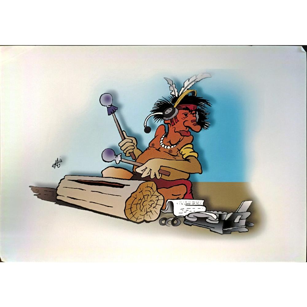 Nikola Otas 29x21cm Orijinal Karikatür BOD05362