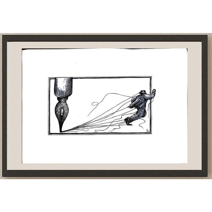 Dusan Ludwig 28x24cm Orijinal Karikatür BOD05367
