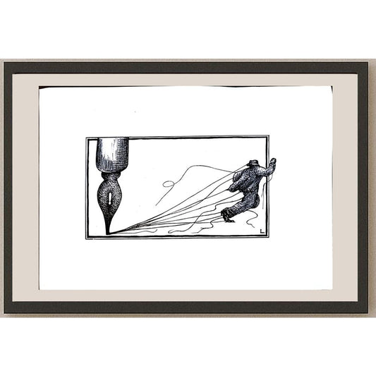 Dusan Ludwig 28x24cm Orijinal Karikatür BOD05367