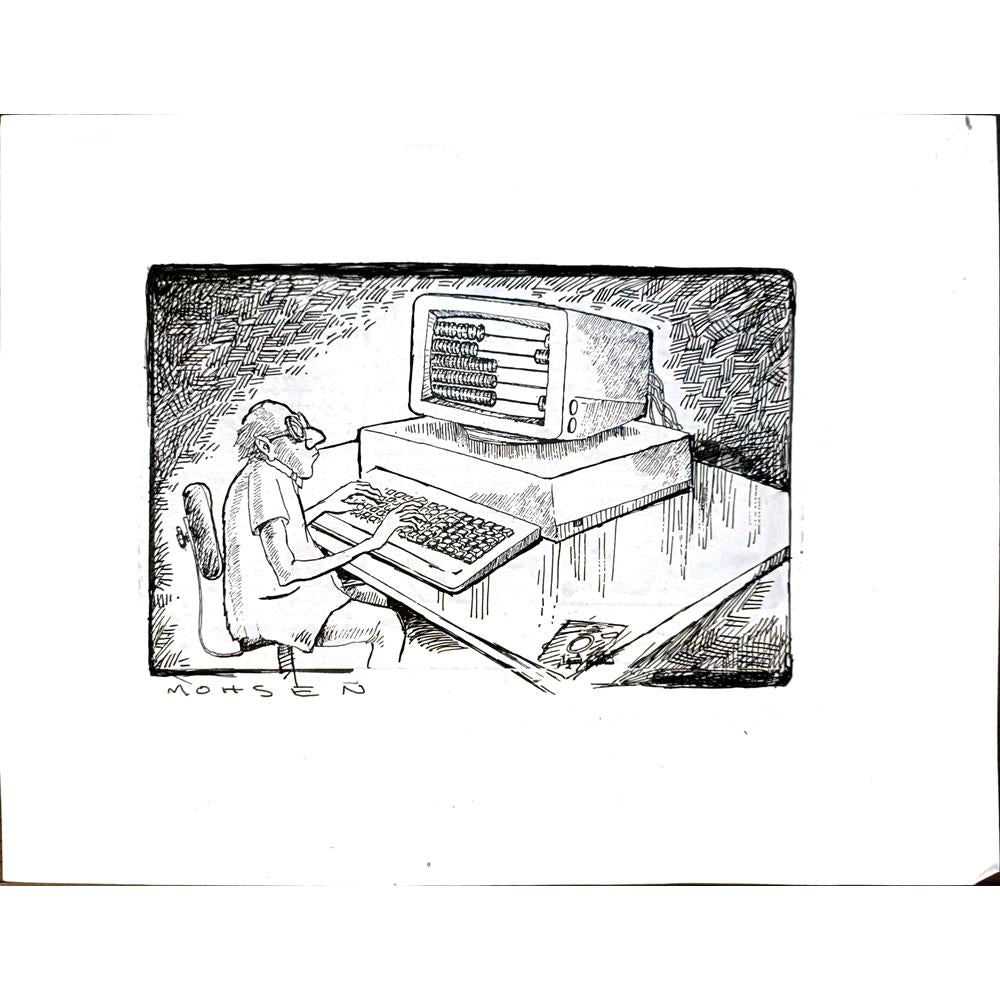 Mohsen Divandari 29x21cm Orijinal Karikatür BOD05370