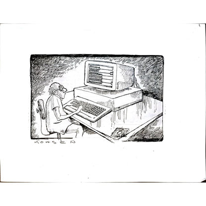 Mohsen Divandari 29x21cm Orijinal Karikatür BOD05370