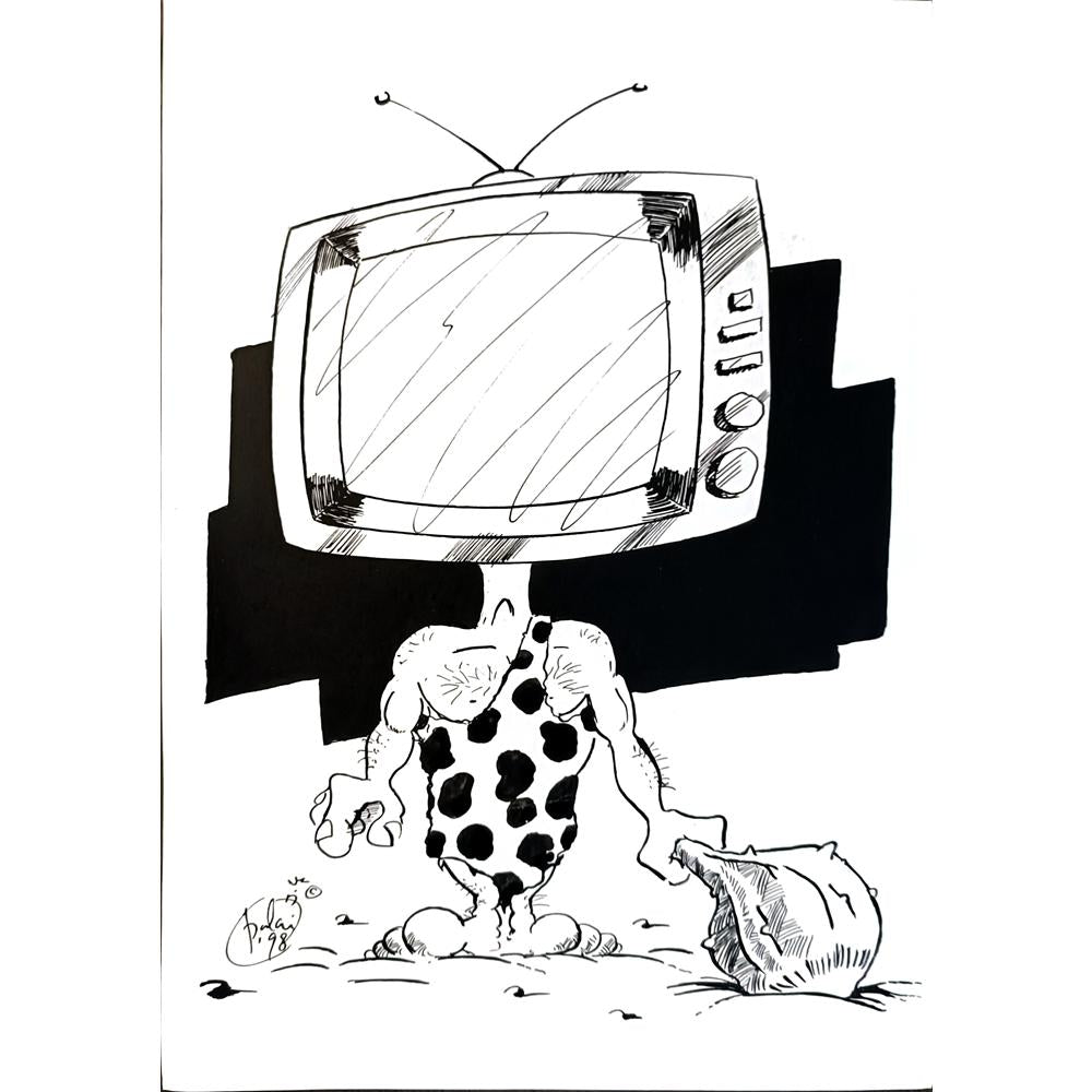 Szalai Attila 29x21cm Orijinal Karikatür BOD05374