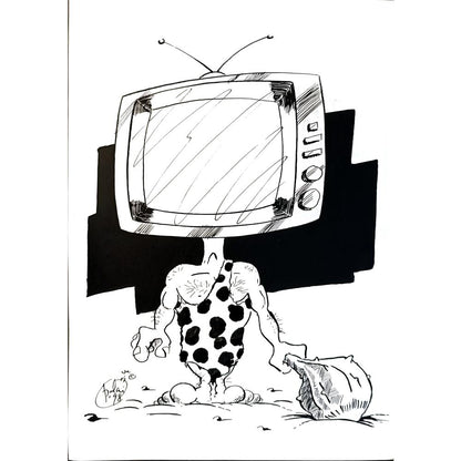 Szalai Attila 29x21cm Orijinal Karikatür BOD05374