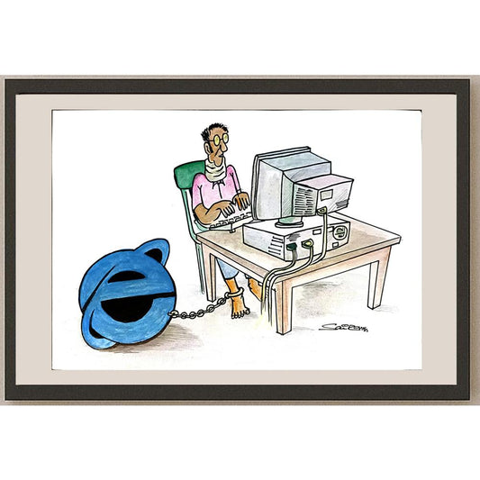 Sairam Akundi 29x21cm Orijinal Karikatür BOD05375