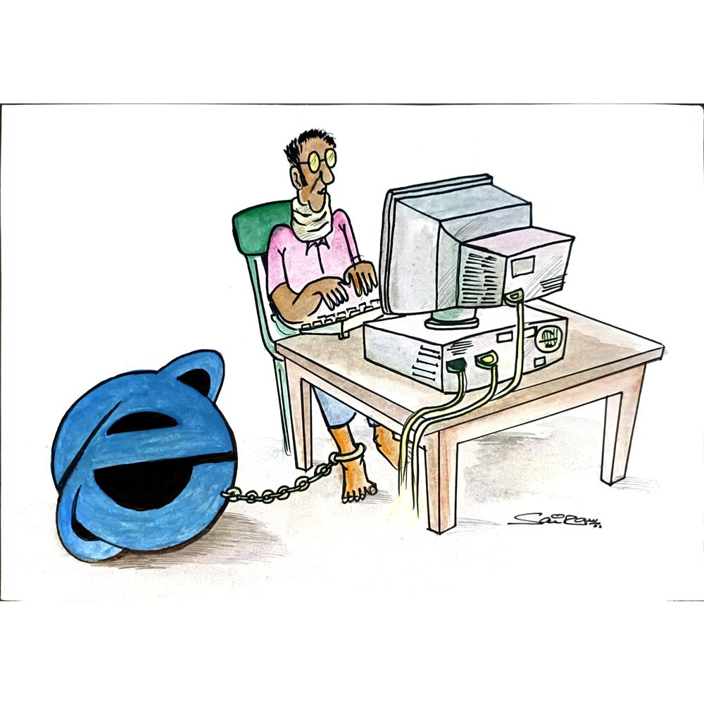 Sairam Akundi 29x21cm Orijinal Karikatür BOD05375