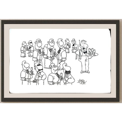Juan Francisco Villarruel 33x21cm Orijinal Karikatür BOD05377