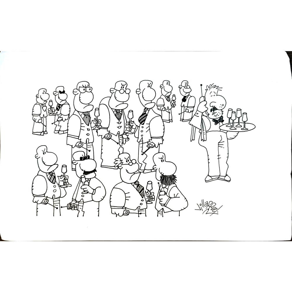 Juan Francisco Villarruel 33x21cm Orijinal Karikatür BOD05377