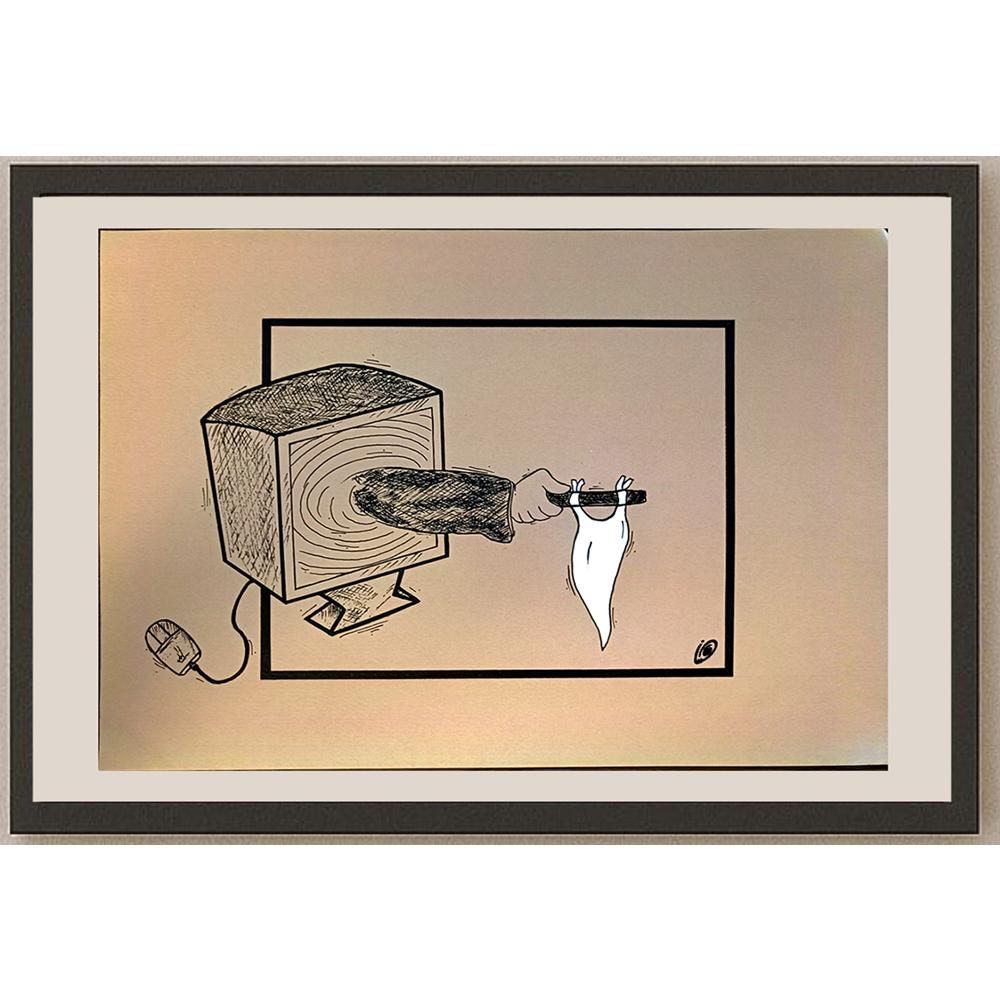 Saba Aryanpoor 29x21cm Orijinal Karikatür BOD05380