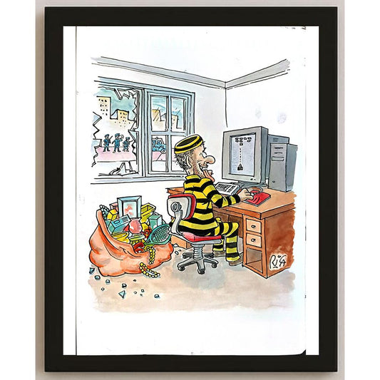 Ricardo Nunes 29x21cm Orijinal Karikatür BOD05384