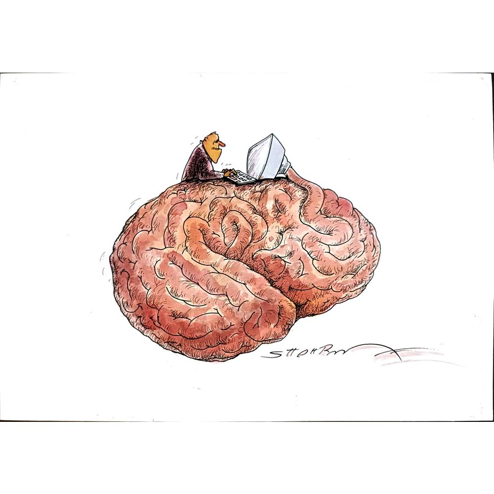 Shahram Rezaei 29x21cm Orijinal Karikatür BOD05388