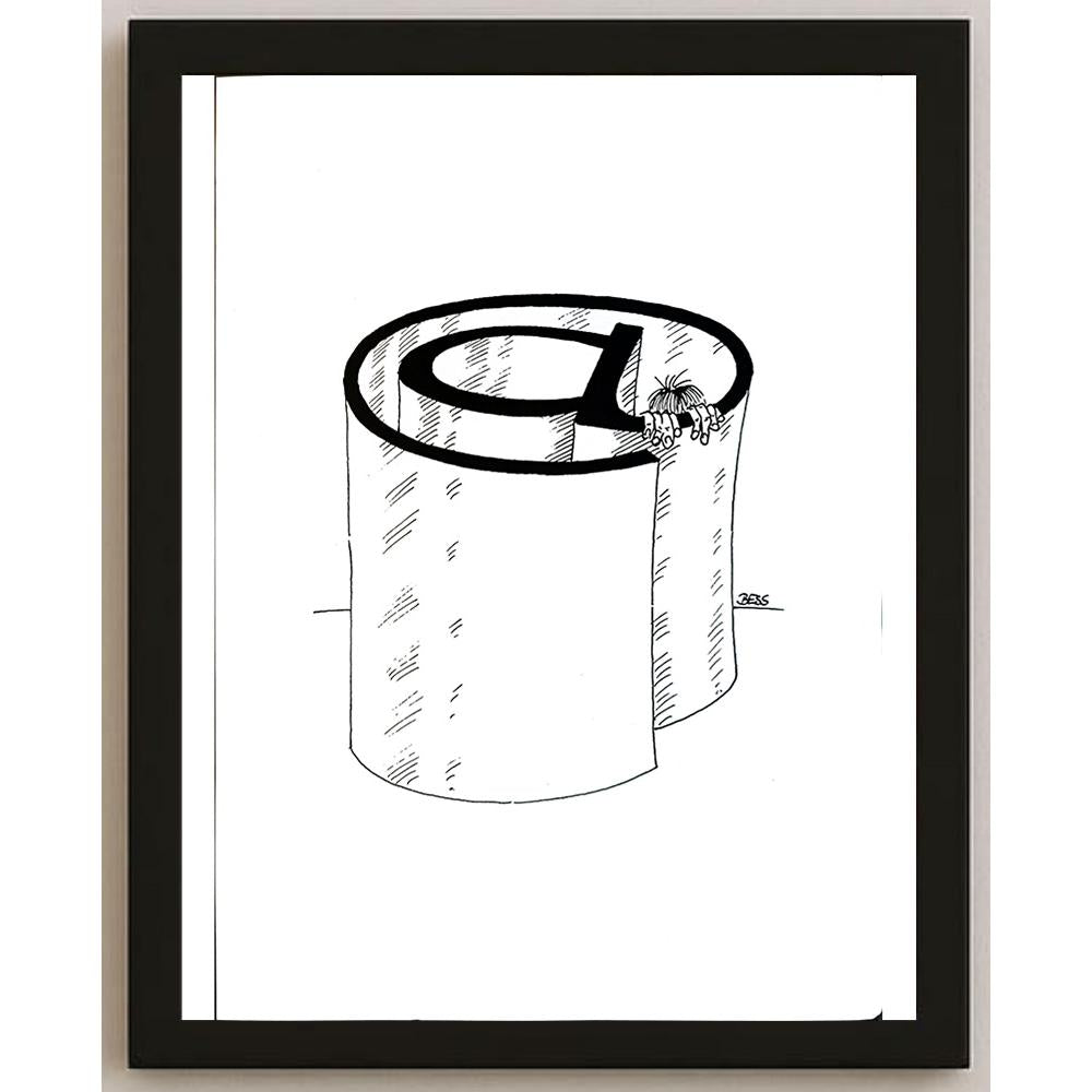 Winfried Besslich 29x21cm Orijinal Karikatür BOD05391