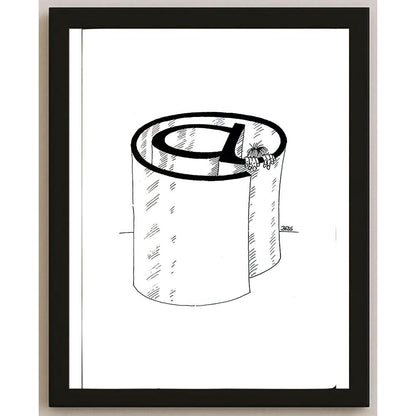 Winfried Besslich 29x21cm Orijinal Karikatür BOD05391