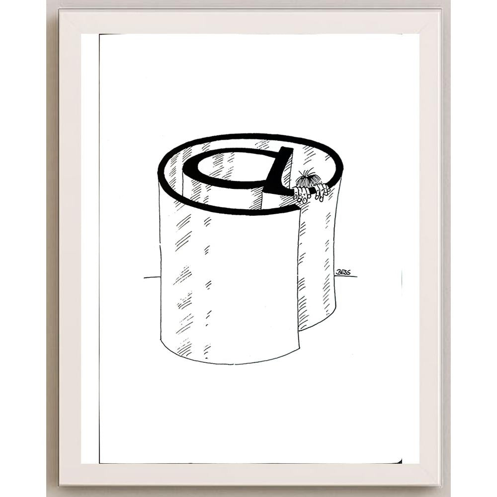 Winfried Besslich 29x21cm Orijinal Karikatür BOD05391