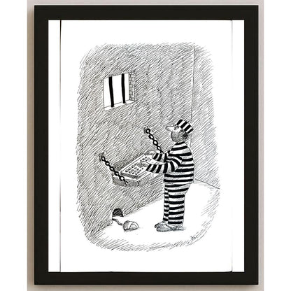 Masoud Ziaei Zardkhashosei 29x21cm Orijinal Karikatür BOD05394