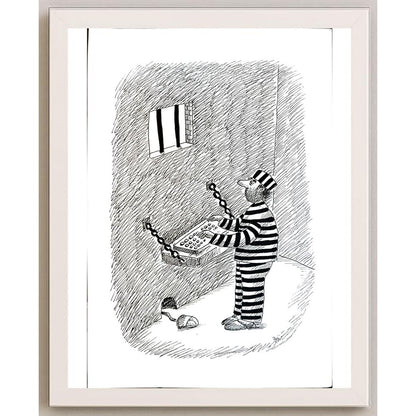 Masoud Ziaei Zardkhashosei 29x21cm Orijinal Karikatür BOD05394