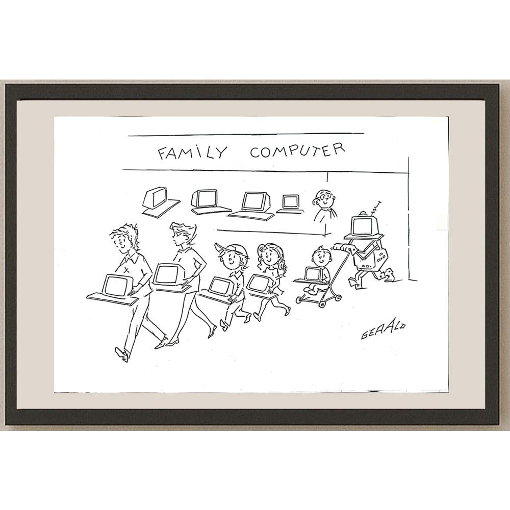 Gerald Peigneux 29x21cm Orijinal Karikatür BOD05395