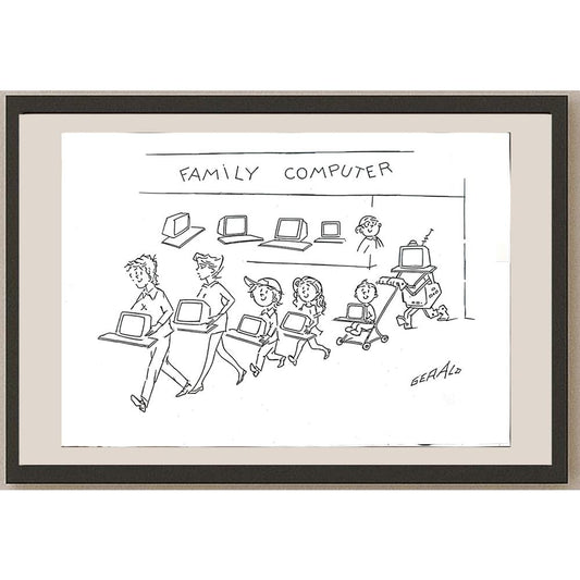 Gerald Peigneux 29x21cm Orijinal Karikatür BOD05395