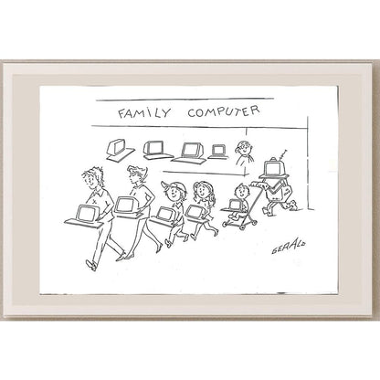 Gerald Peigneux 29x21cm Orijinal Karikatür BOD05395
