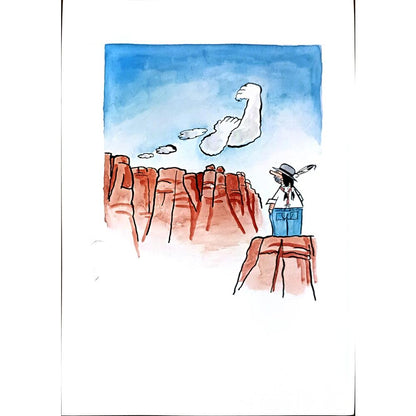 Milan Litovsky 29x21cm Orijinal Karikatür BOD05396