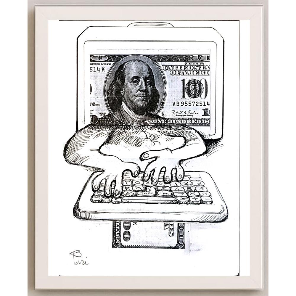 Pari Mohammad Nabi 29x21cm Orijinal Karikatür BOD05397