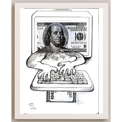 Pari Mohammad Nabi 29x21cm Orijinal Karikatür BOD05397