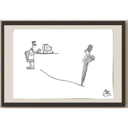 Burak Oktay 29x21cm Orijinal Karikatür BOD05398