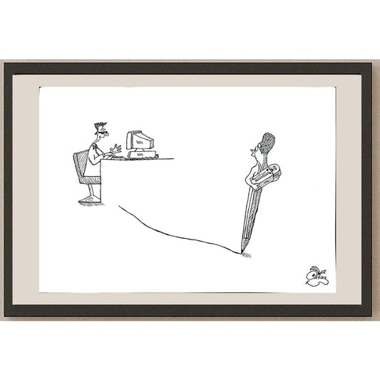 Burak Oktay 29x21cm Orijinal Karikatür BOD05398