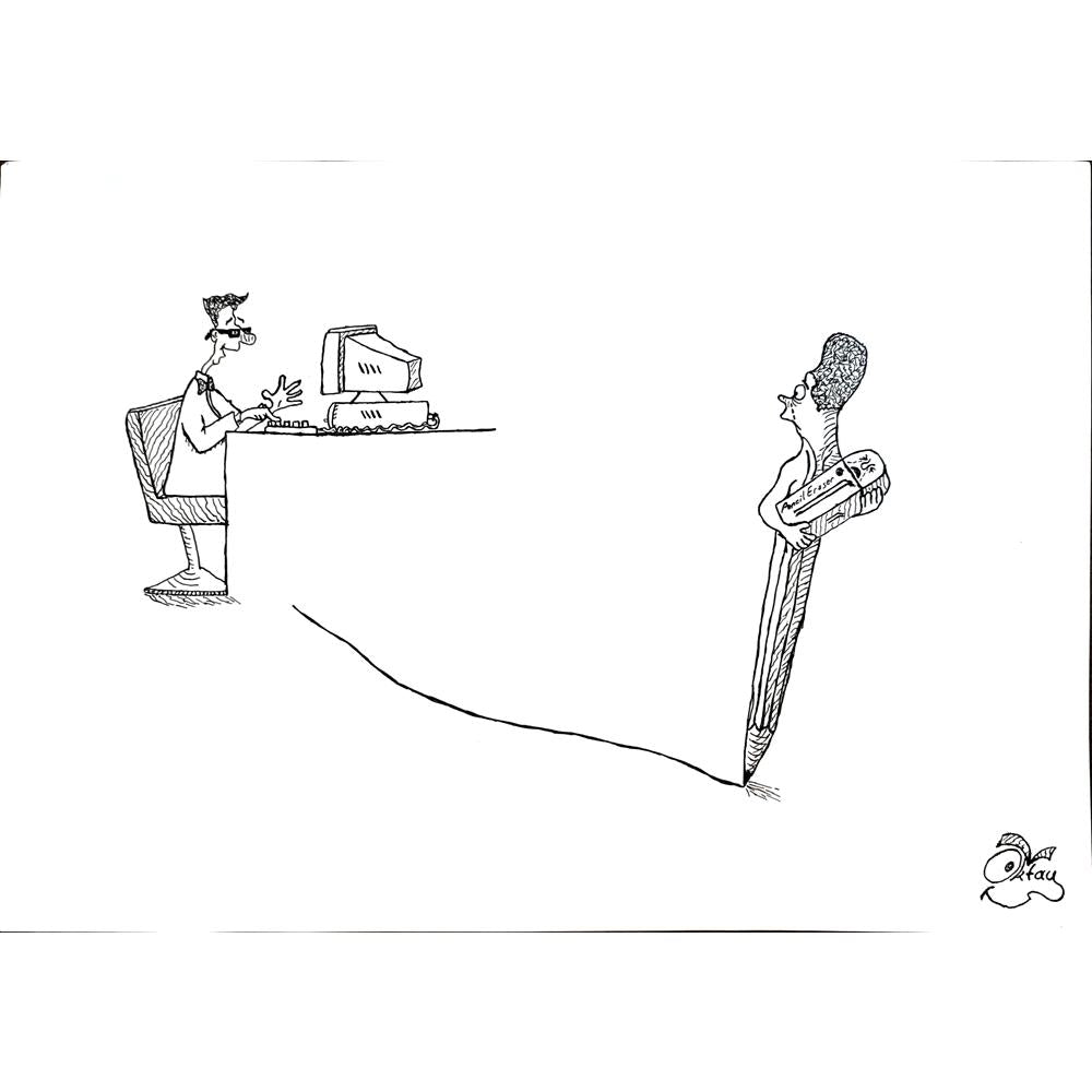Burak Oktay 29x21cm Orijinal Karikatür BOD05398