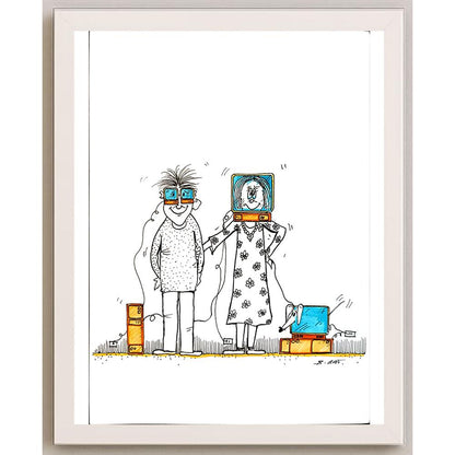 Beppe Battaçlia 23x17cm Orijinal Karikatür BOD05402