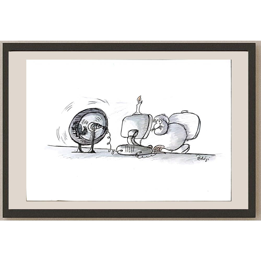 Joseph Petrenyi 29x21cm Orijinal Karikatür BOD05403