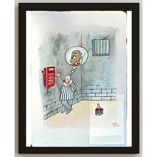 Wang Da Peng 29x21cm Orijinal Karikatür BOD05411
