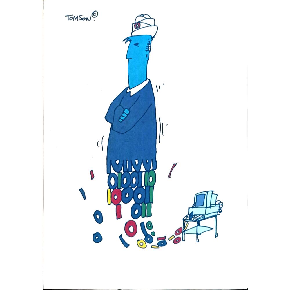 Tomek Woloszyn 29x21cm Orijinal Karikatür BOD05413