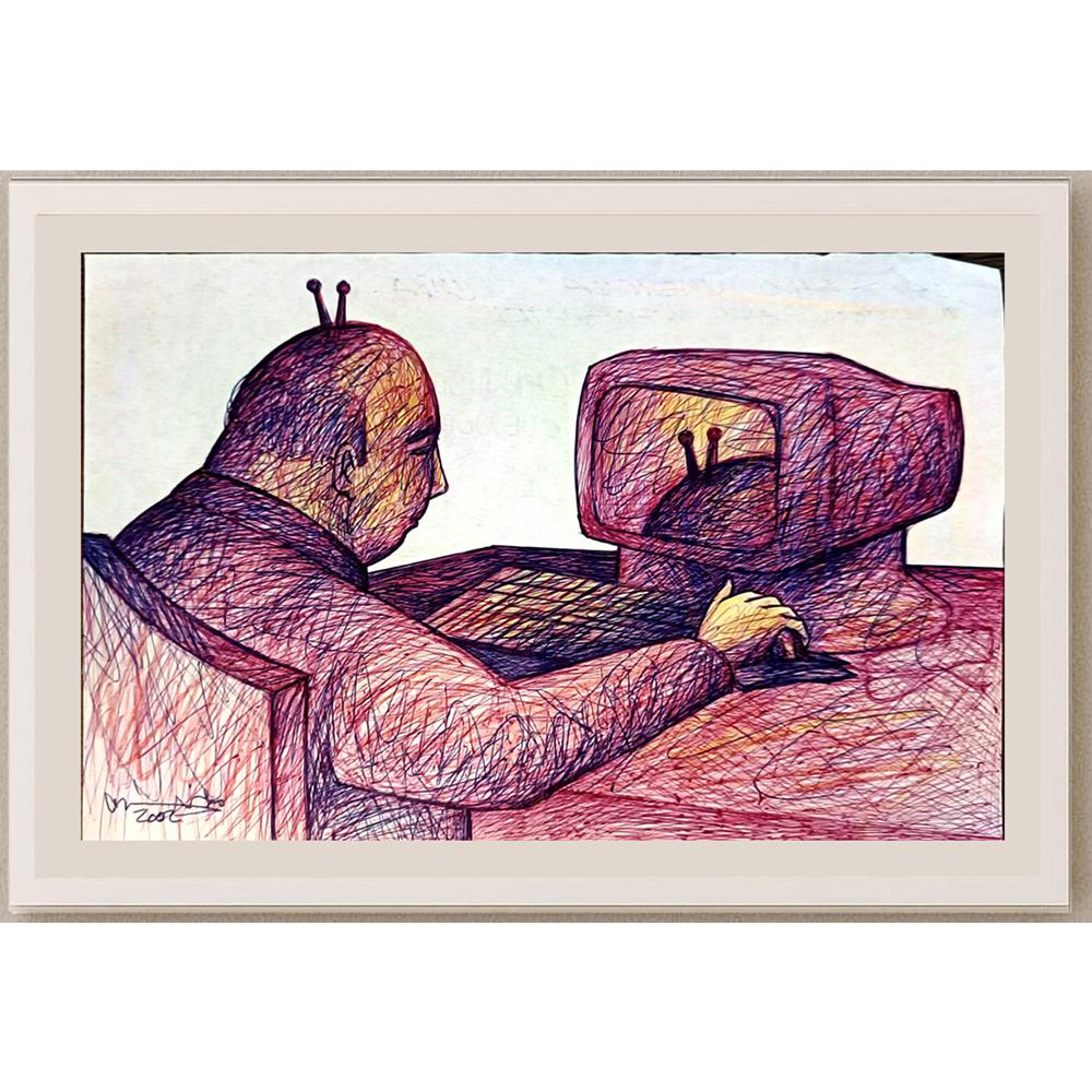 Candido Isidfo Cuenca Fuentes 21x14cm Orijinal Karikatür BOD05414