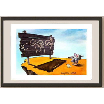 Leng Mu 29x21cm Orijinal Karikatür BOD05416