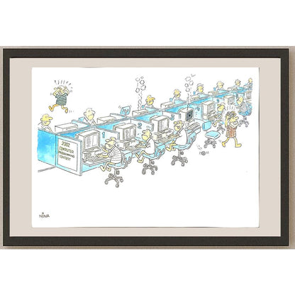 Ikhsan Dwjong 29x21cm Orijinal Karikatür BOD05417