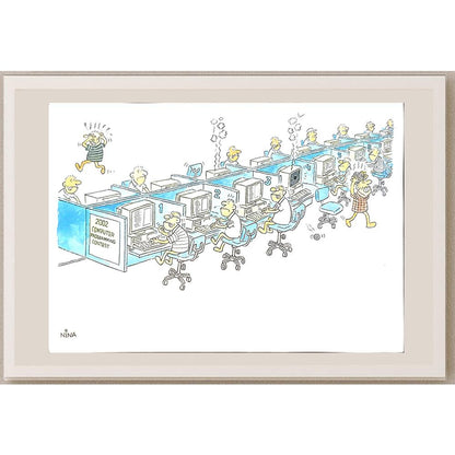 Ikhsan Dwjong 29x21cm Orijinal Karikatür BOD05417