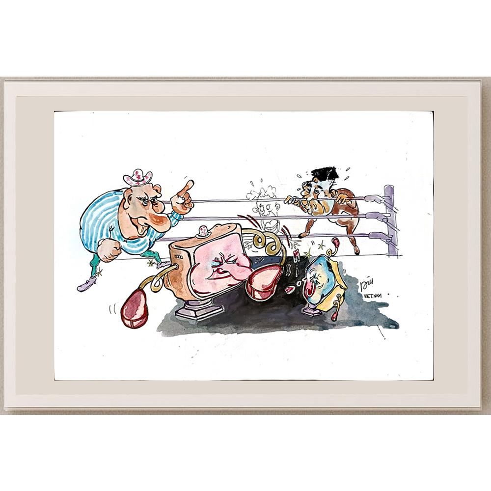 Phung Hai Le 29x21cm Orijinal Karikatür BOD05419