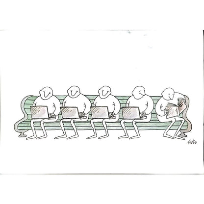 Yury Tylindus 29x21cm Orijinal Karikatür BOD05421