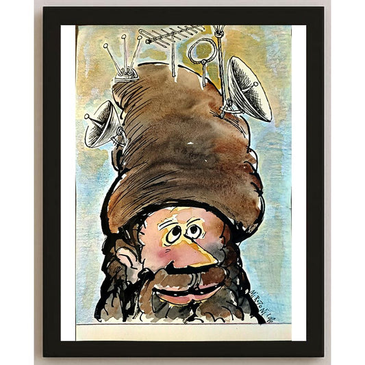 Neculai Mirodoni 29x21cm Orijinal Karikatür BOD05422