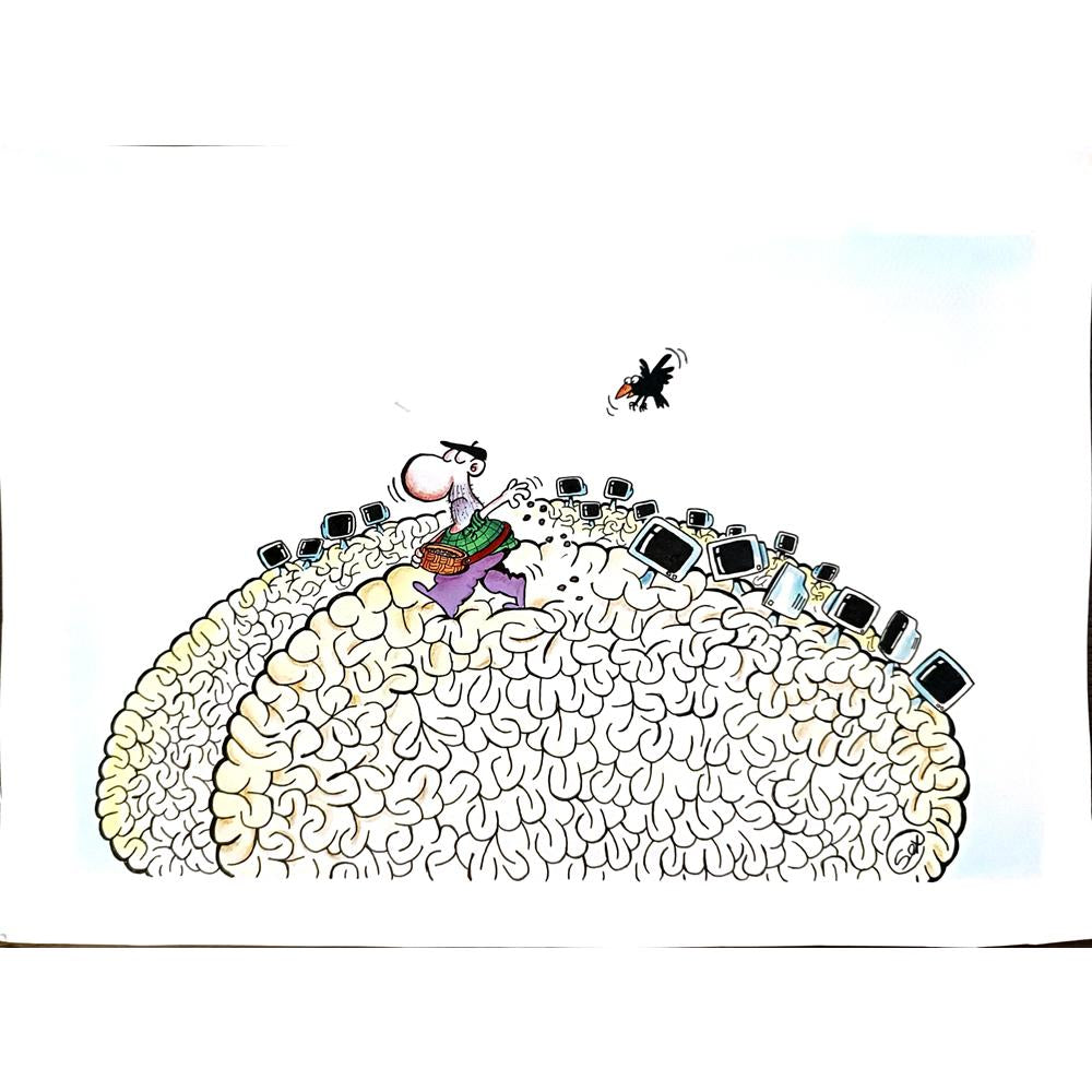 Maria Jose Mosquera Beceiro 29x21cm Orijinal Karikatür BOD05424