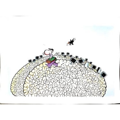 Maria Jose Mosquera Beceiro 29x21cm Orijinal Karikatür BOD05424