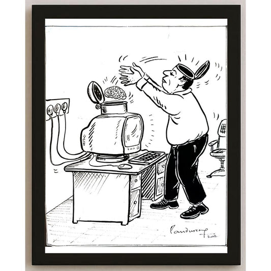 Panduranga Rau 29x21cm Orijinal Karikatür BOD05427