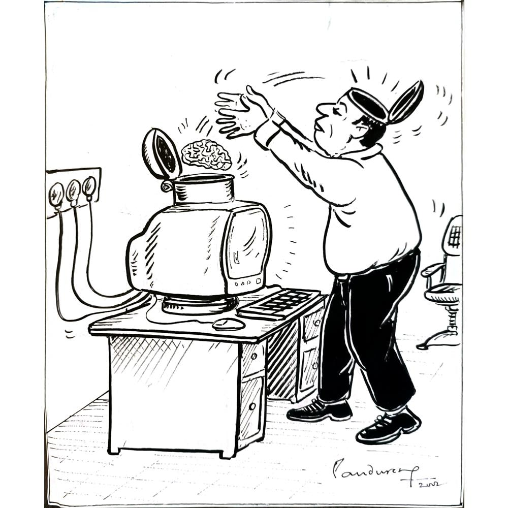 Panduranga Rau 29x21cm Orijinal Karikatür BOD05427