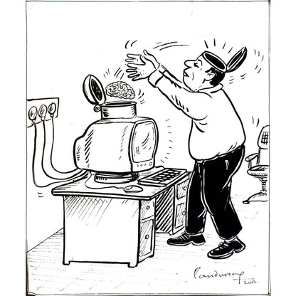 Panduranga Rau 29x21cm Orijinal Karikatür BOD05427
